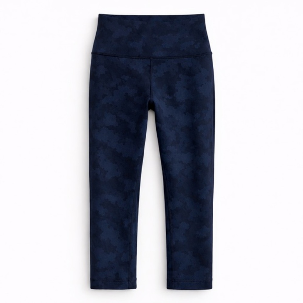 Lululemon Wonder Under Crop High Rise Camouflaged Midnight Navy size 4